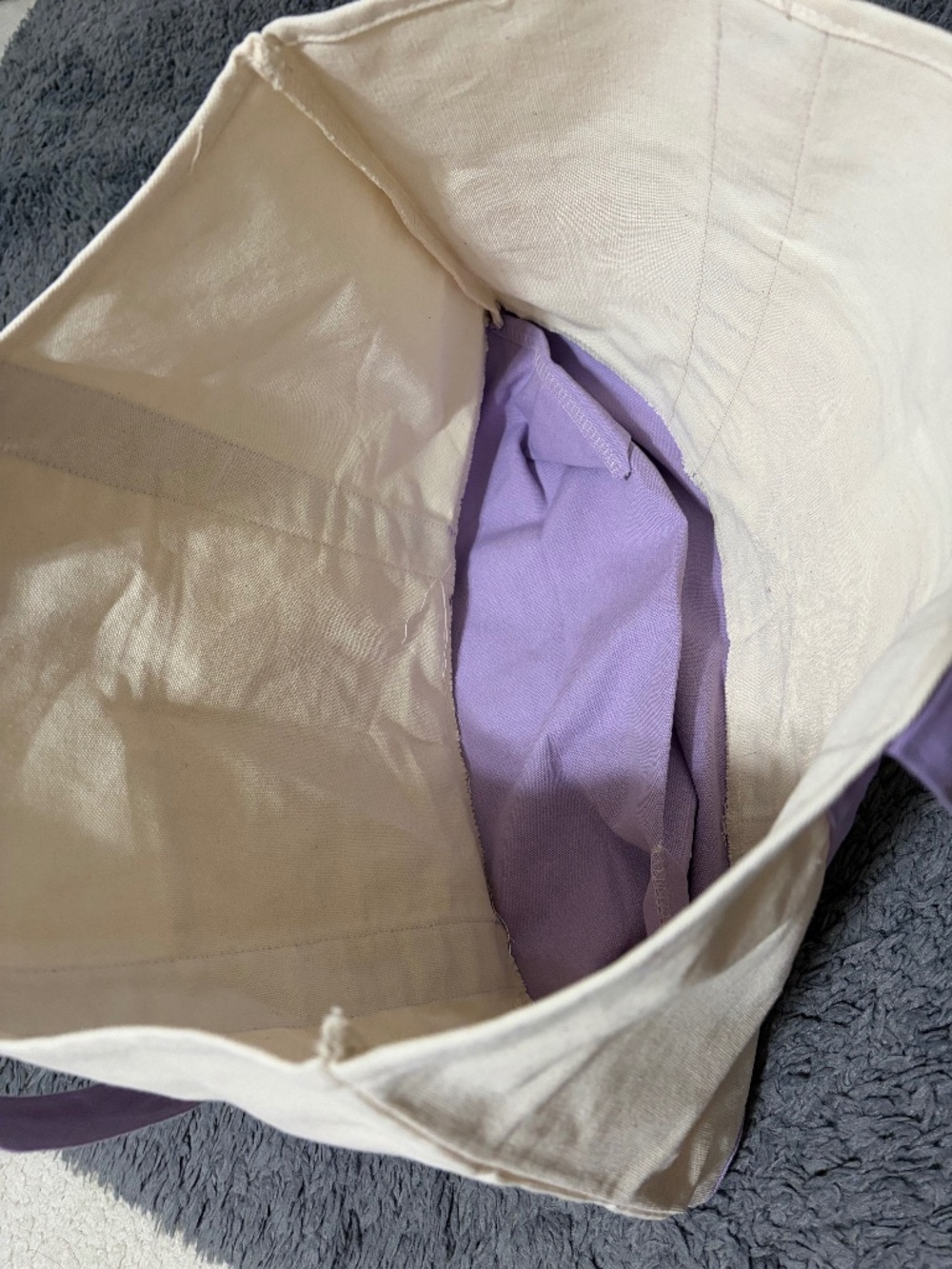 Trader Joe's Large Lavender Canvas Tote Bag - Picture 10 of 11